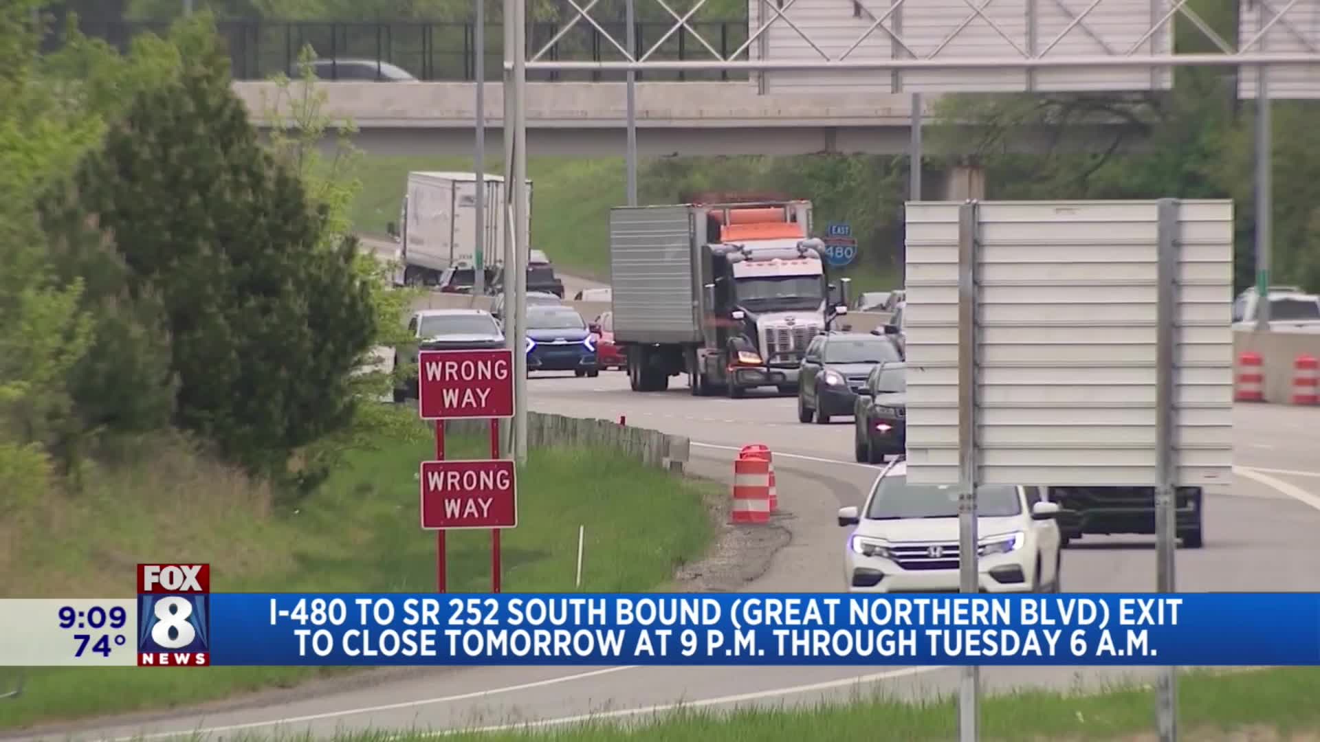 Traffic Alert: I-480 Ramp Closure – Fox 8 Cleveland WJW