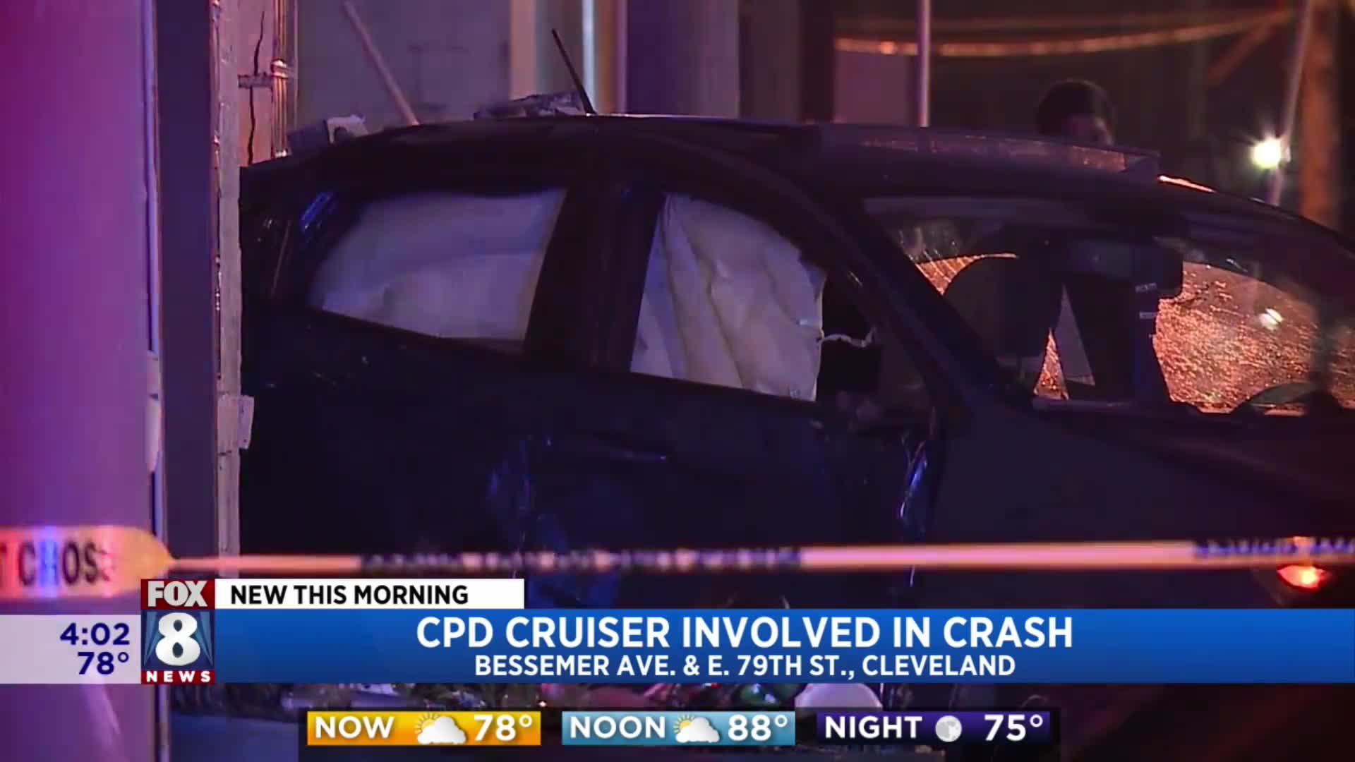 Overnight crash involving police cruiser – Fox 8 Cleveland WJW