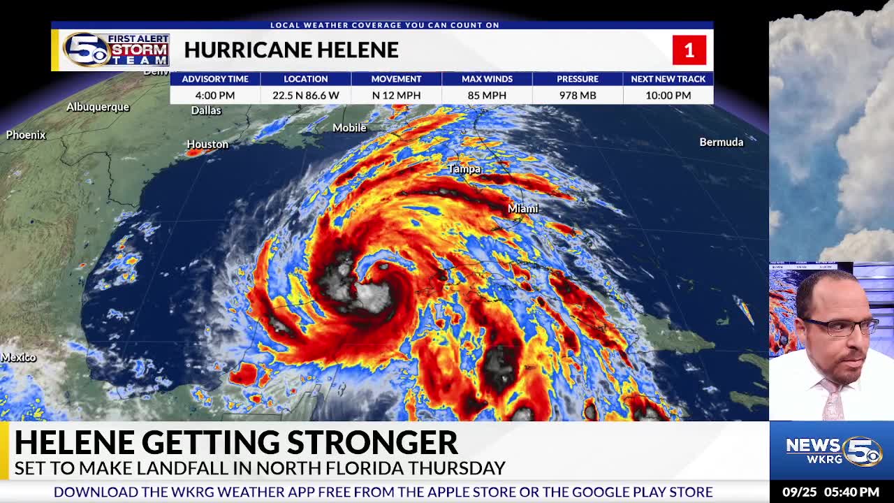 Helene Updated 5 PM WED – WKRG News 5