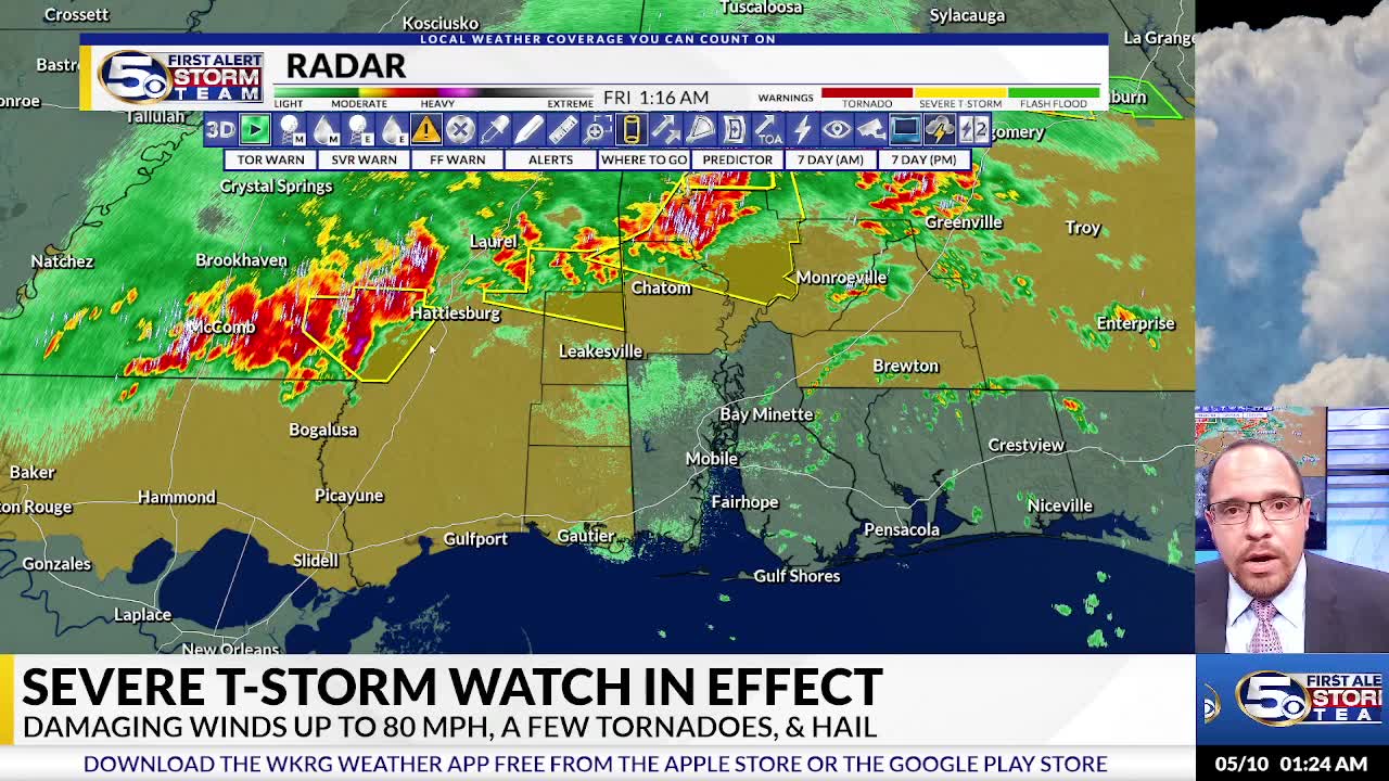 1:30 AM Severe Weather Update – WKRG News 5