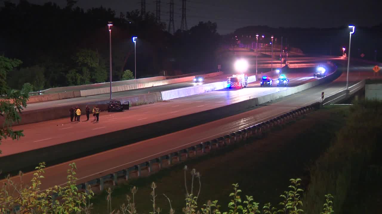 SCENE VIDEO: Car flips in overnight crash – Fox 8 Cleveland WJW