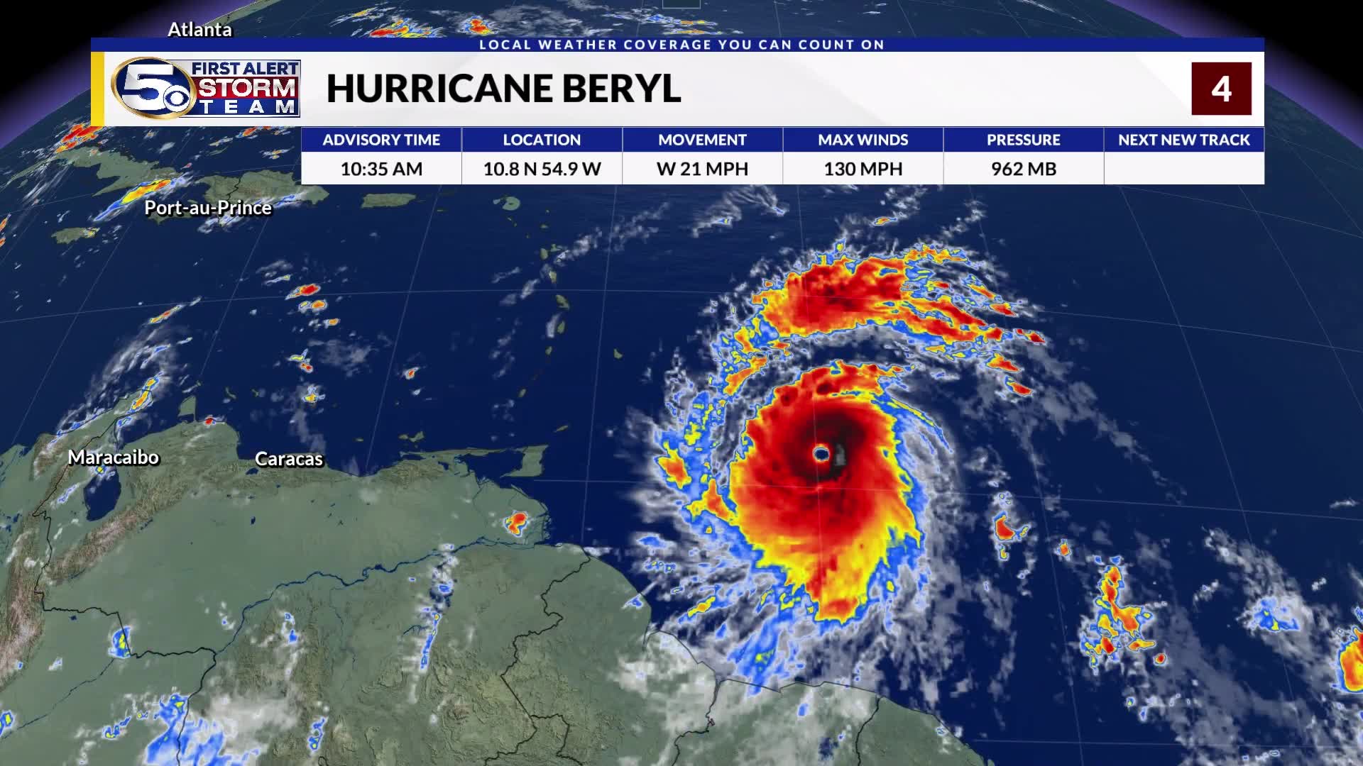 Extended Update on Beryl: Now a Category 4 Hurricane – WKRG News 5
