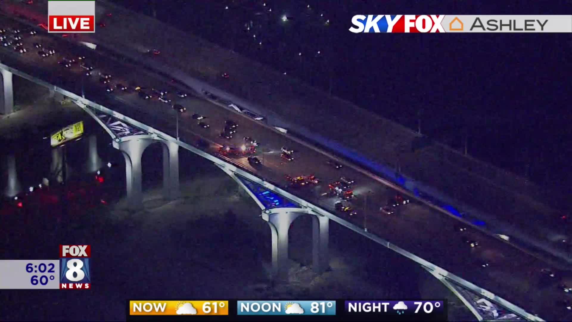 SkyFOX: Crash on Innerbelt Bridge – Fox 8 Cleveland WJW