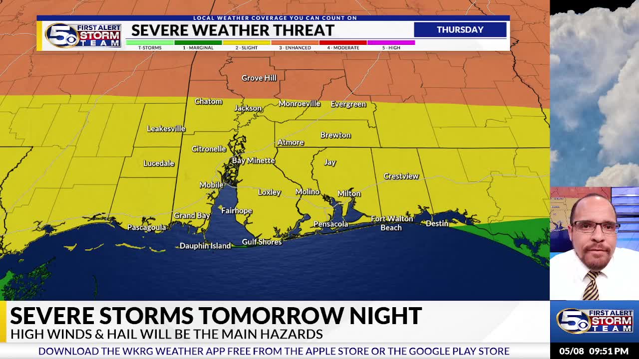 Severe Weather Possible Thursday Night – WKRG News 5